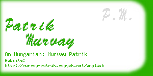 patrik murvay business card